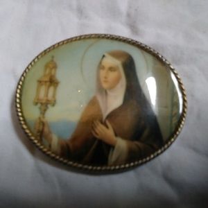 Large Nun Artsy Funky Belt Buckle